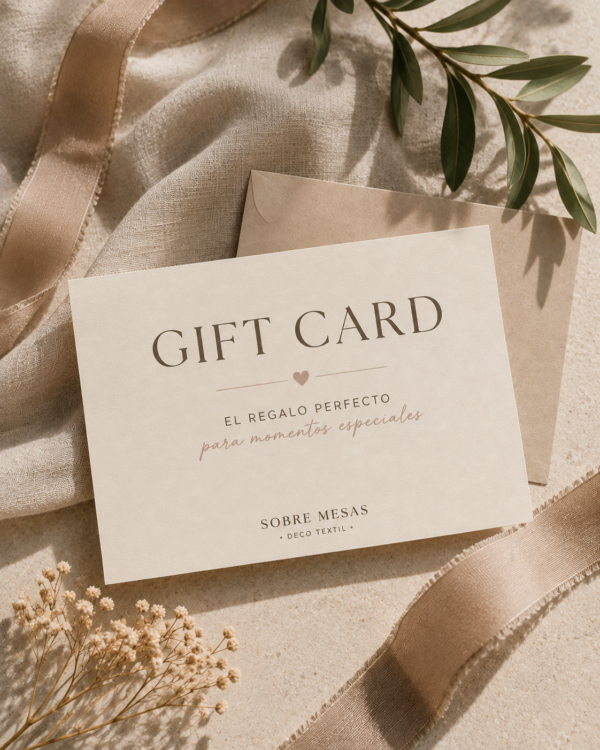 Gift Card Sobre Mesas